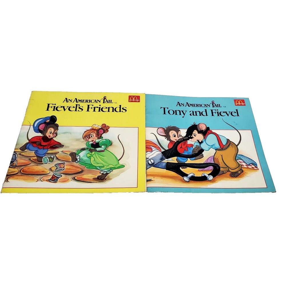 1986 McDonald’s An American Tail Tony and Fievel + Fievel’s Friends LotPaperback